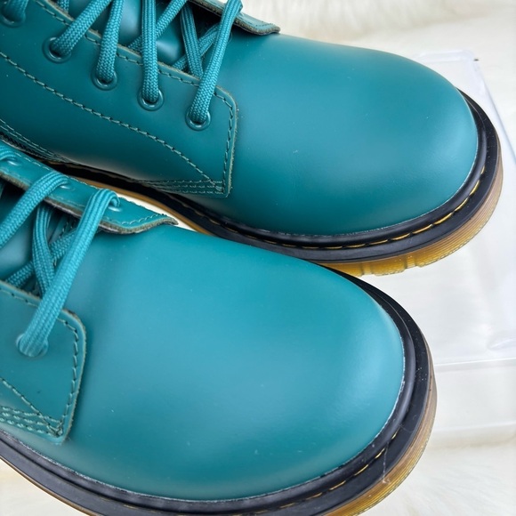 Dr. Martens Teal Combat Boots with Lace-Up Design Size 3 Kids - Picture 7 of 10